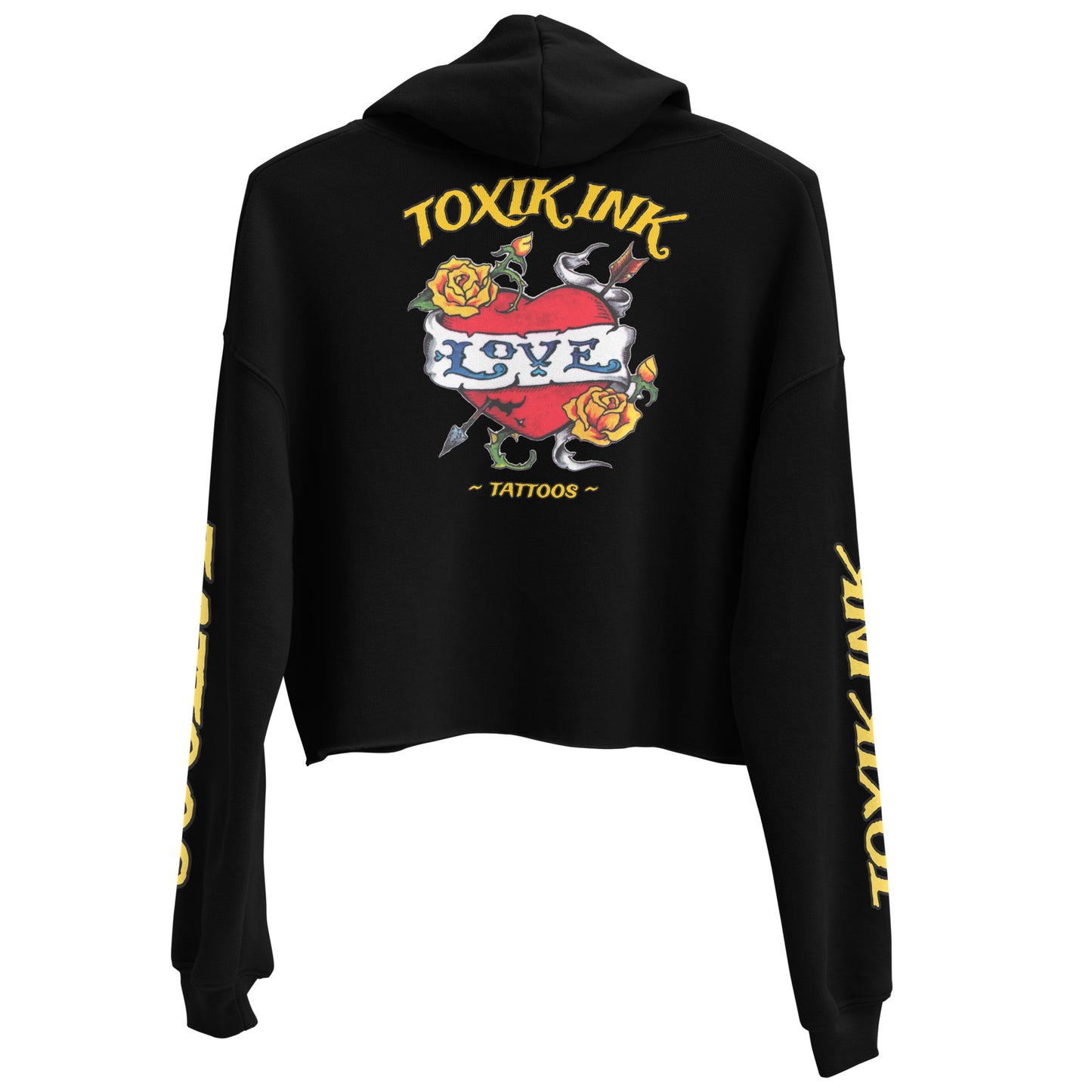 TOXIK INK LOVE Crop Hoodie