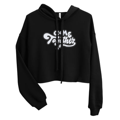 ONE LOVE Come Together ( black n white ) Crop Hoodie