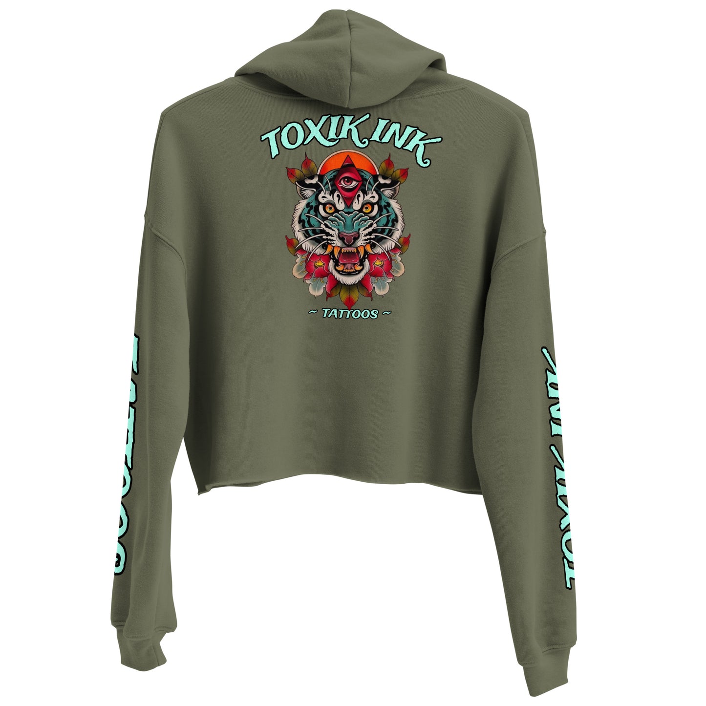 TOXIK INK Tiger Crop Hoodie