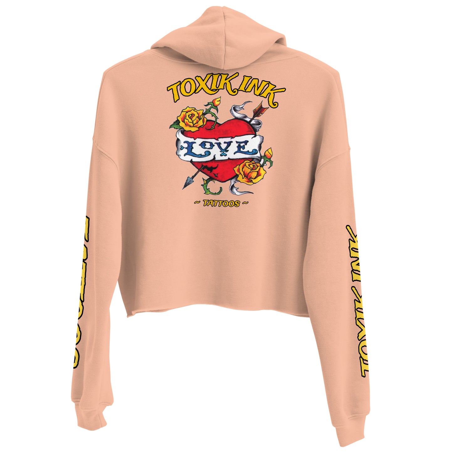 TOXIK INK LOVE Crop Hoodie