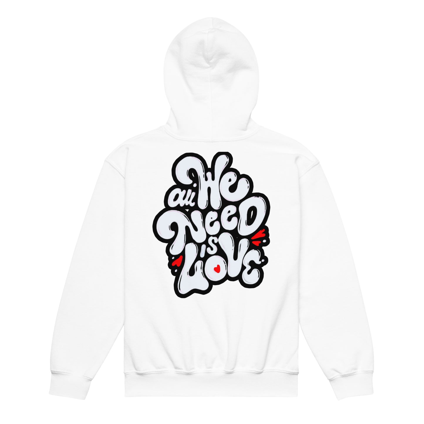 ONE LOVE Come Together ( black n white ) Youth hoodie