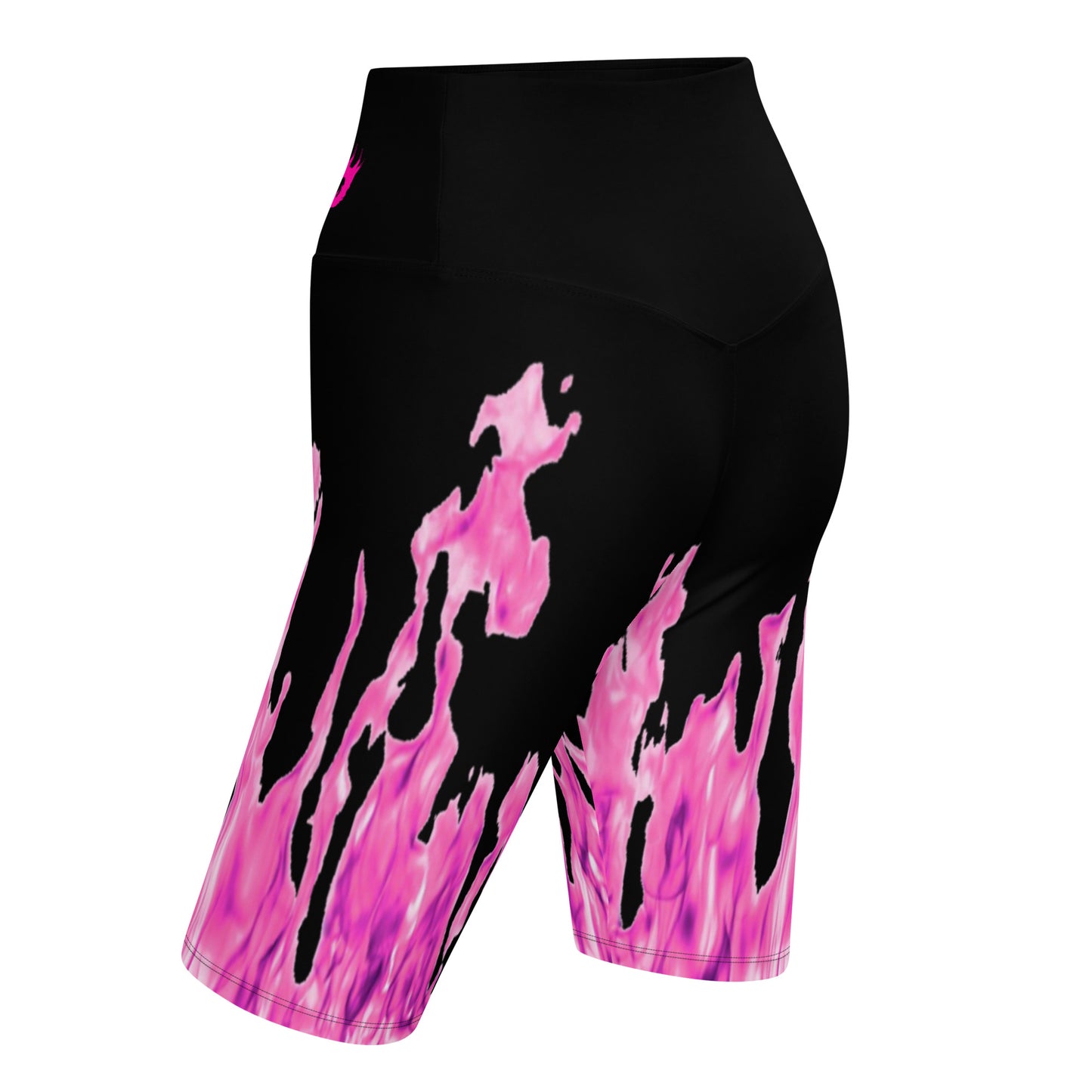 UNLIMITED pink flames it’s lit Biker Shorts