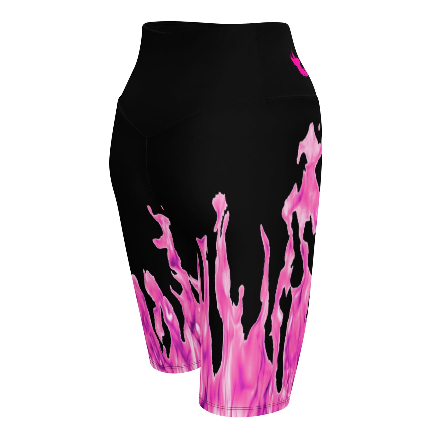 UNLIMITED pink flames it’s lit Biker Shorts