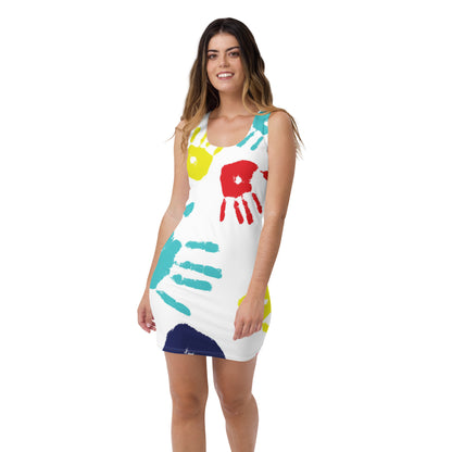 DESSINER autism awareness painted hands Dress