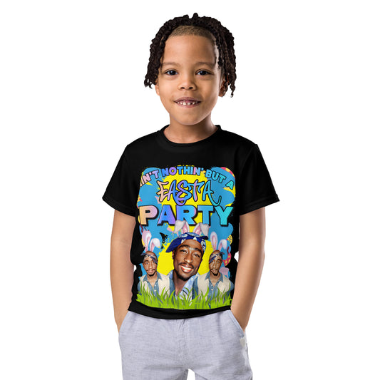 TUPAC EASTA LASHUNE ART black Kids t-shirt