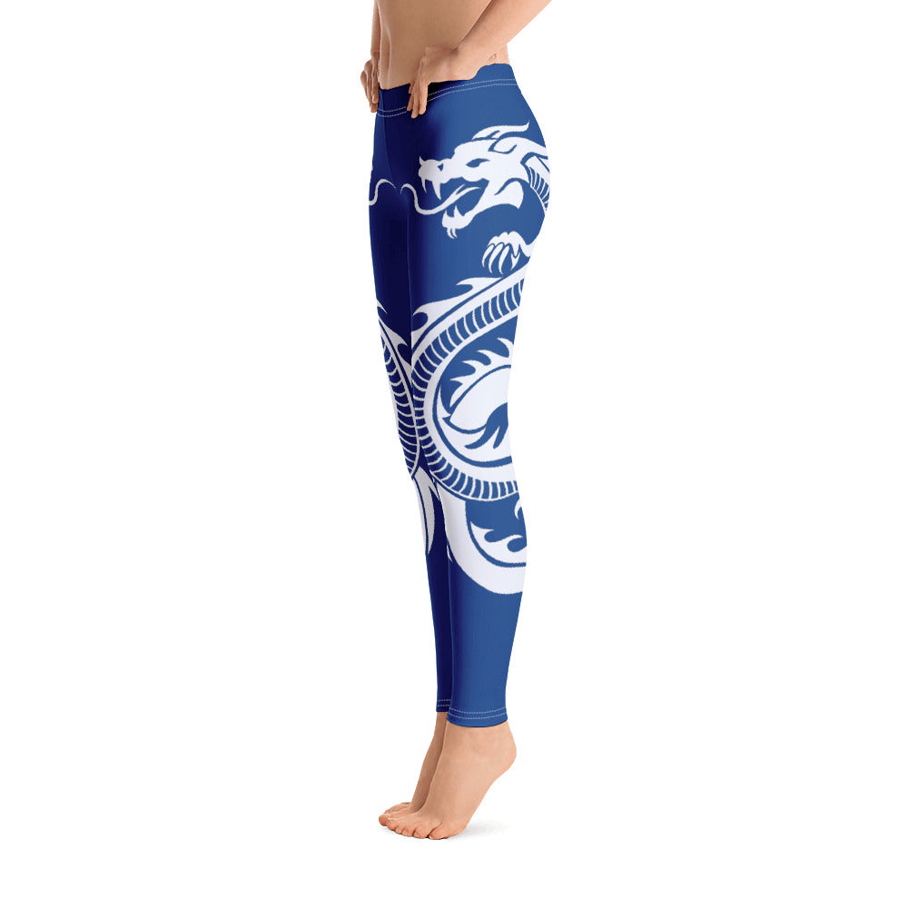 DESSINER Navy blue kiss of the dragon Leggings