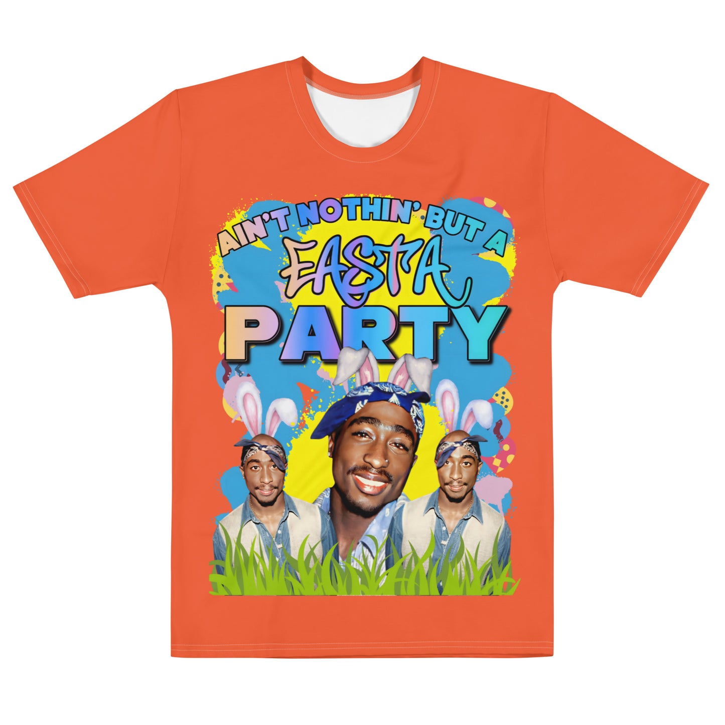 TUPAC EASTA LASHUNE ART Orange t-shirt