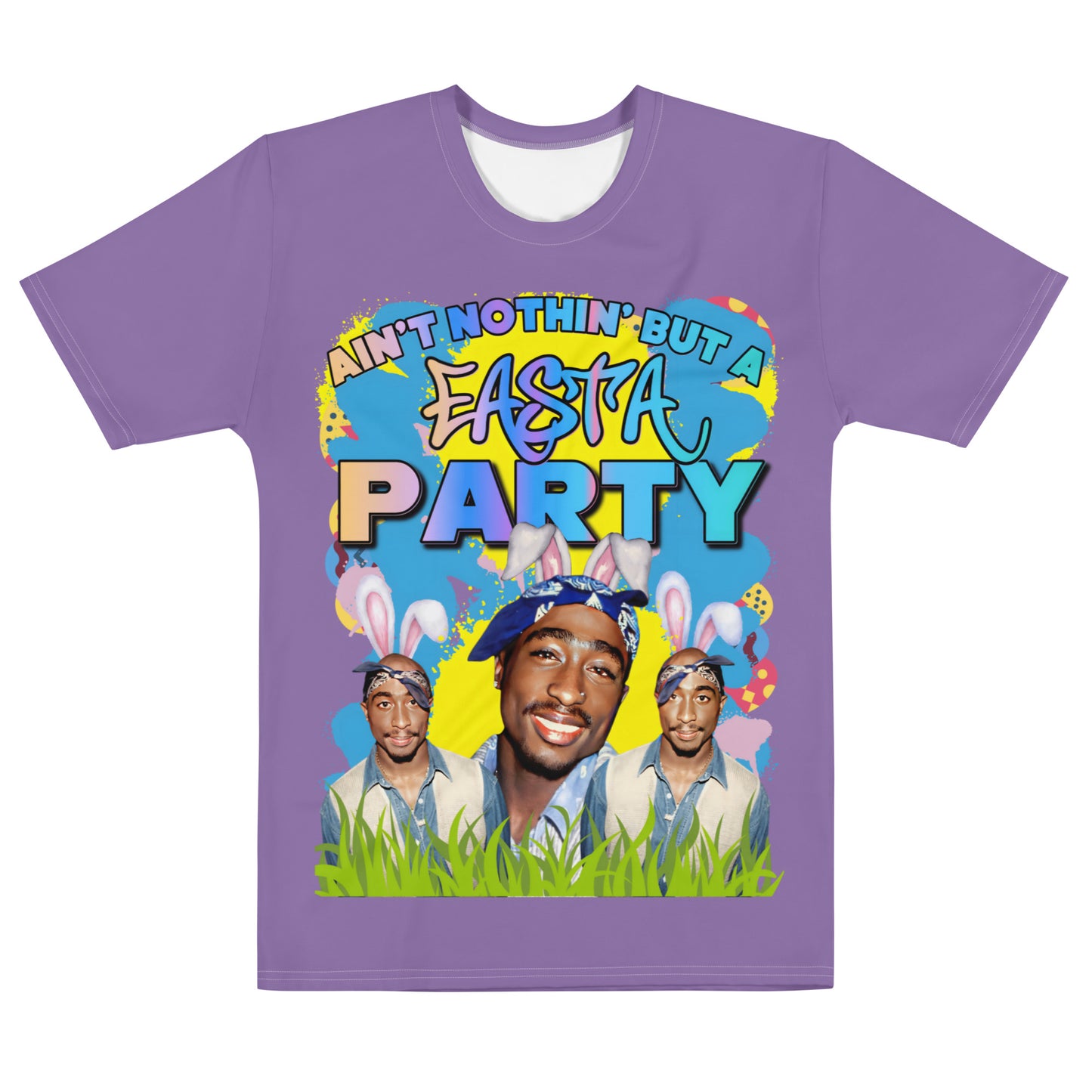 TUPAC EASTA LASHUNE ART Purple t-shirt