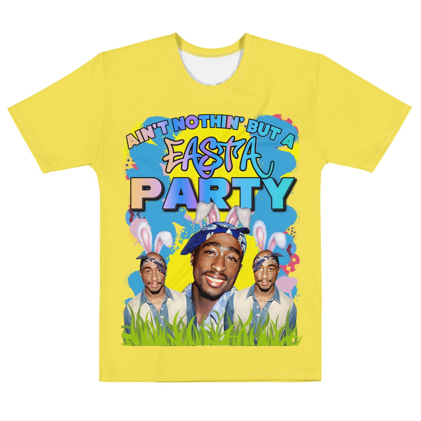 TUPAC EASTA LASHUNE ART yellow t-shirt