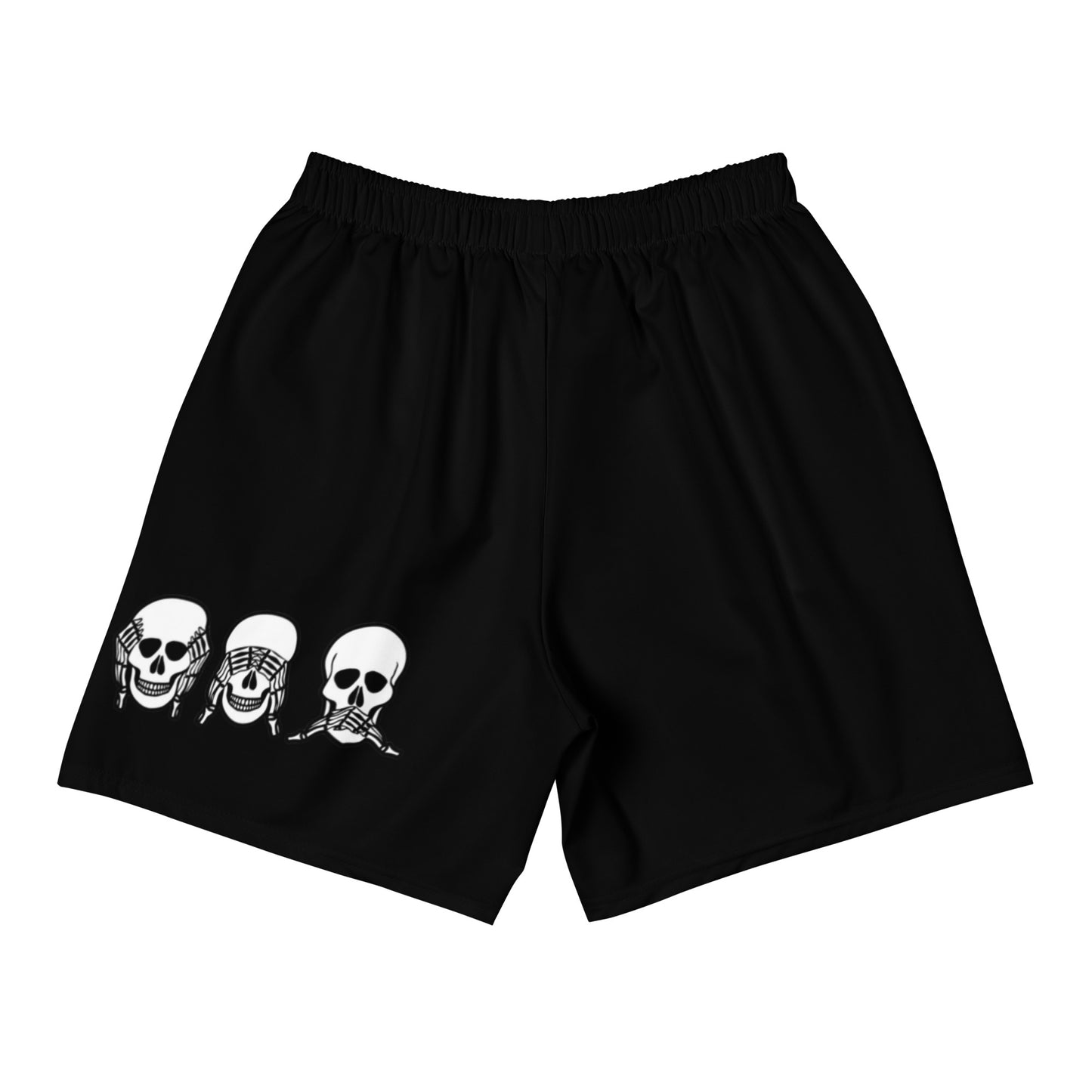 Unlimited Skeleton hands no evil black Men's Recycled Athletic Shorts