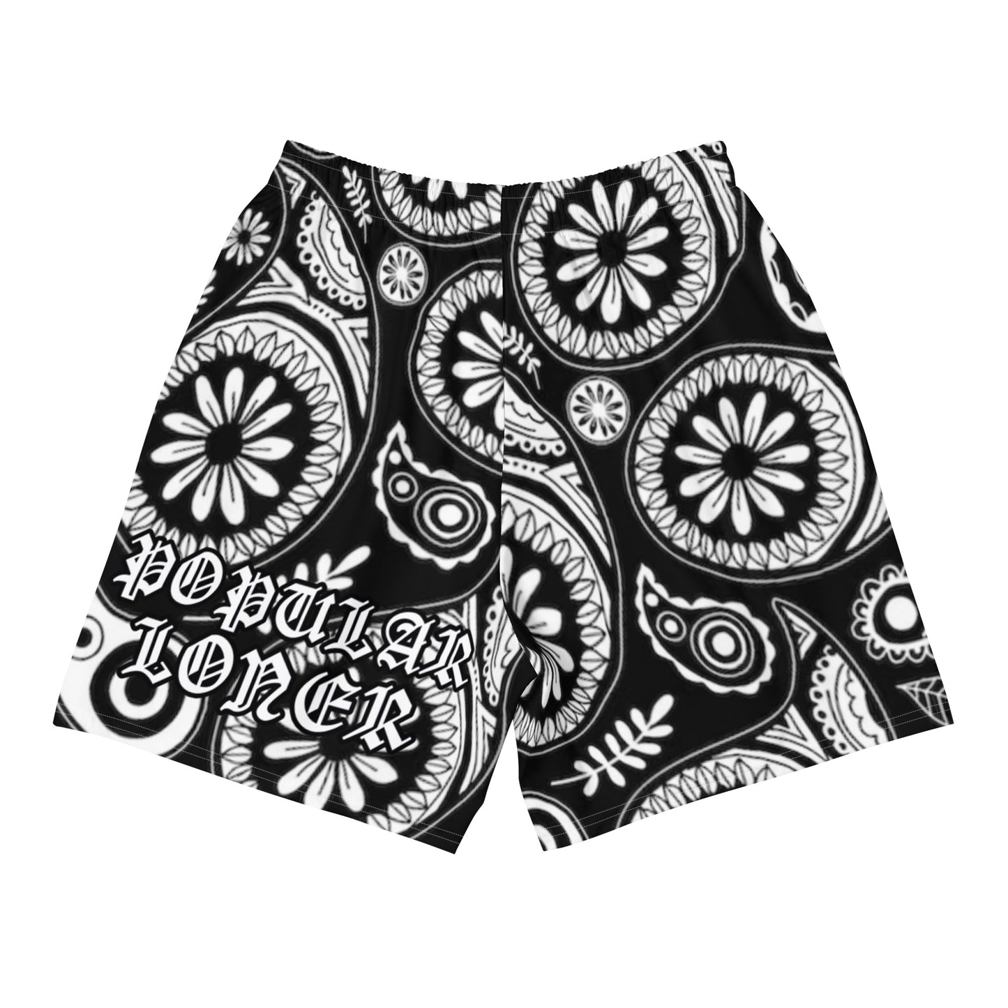 POPULAR LONER black bandana Men's Recycled Athletic Shorts