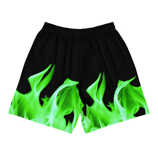 UNLIMITED green flame It’s lit Men's Athletic Shorts