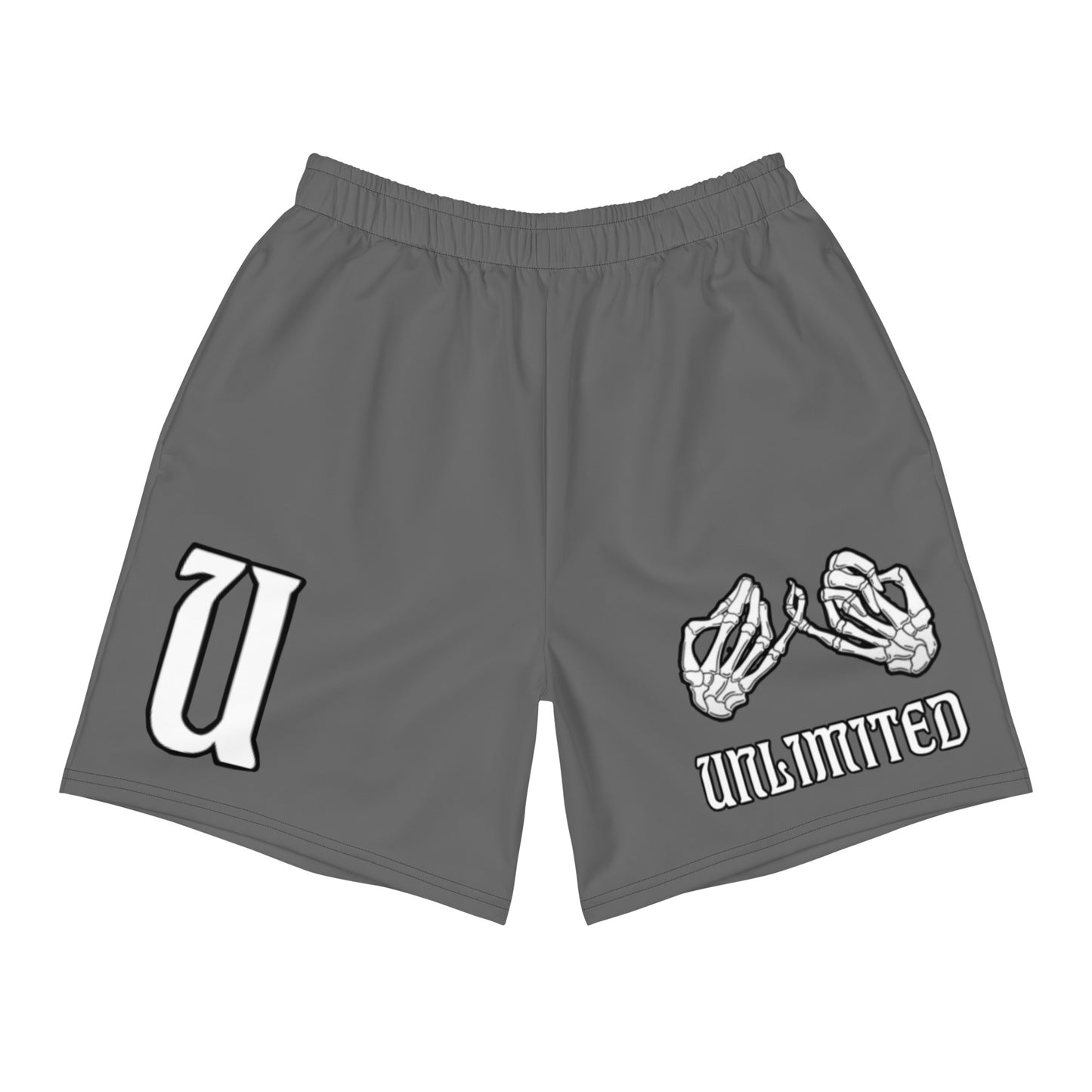 Unlimited Skeleton hands no evil grey Men's Recycled Athletic Shorts