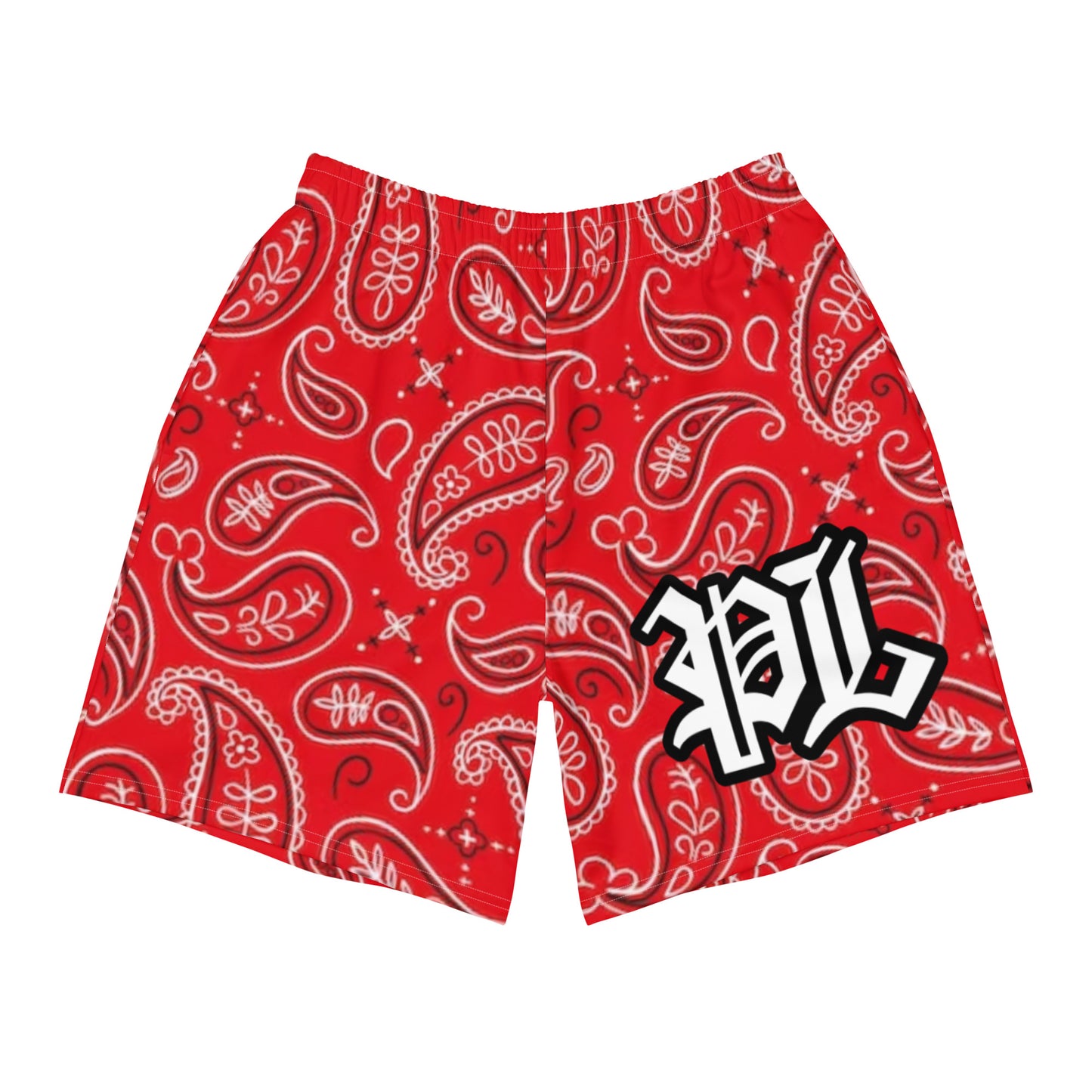 POPULAR LONER red bandana Men's Recycled Athletic Shorts