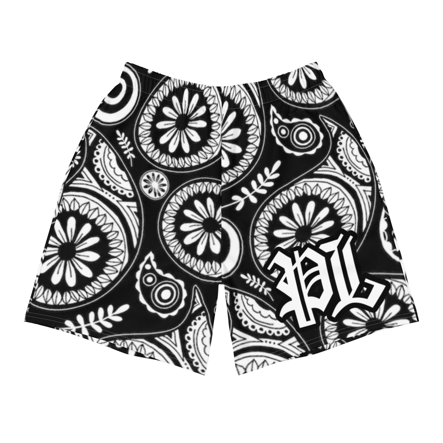 POPULAR LONER black bandana Men's Recycled Athletic Shorts