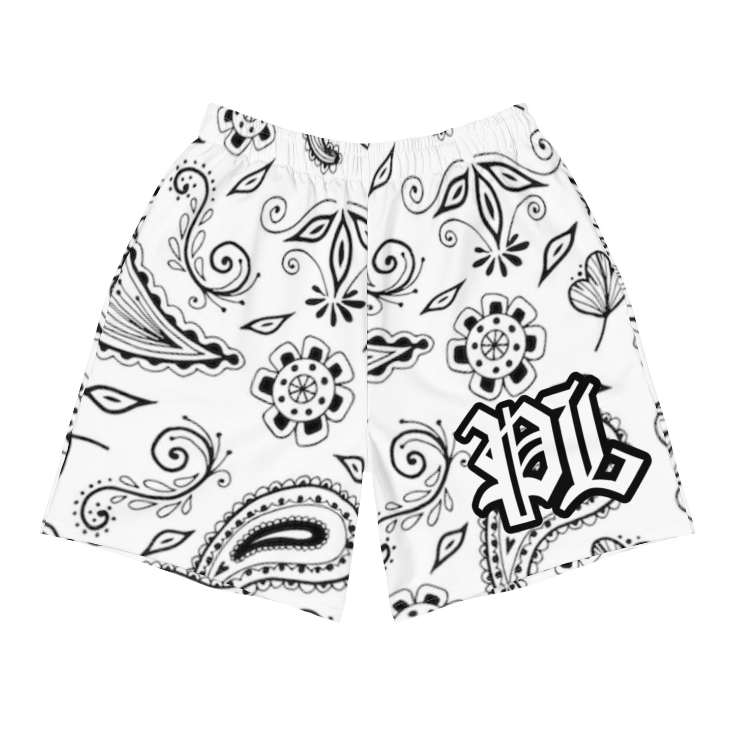 POPULAR LONER white bandana Men's Recycled Athletic Shorts