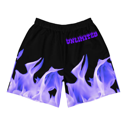 UNLIMITED purple flame it’s lit Men's Athletic Shorts