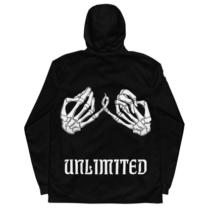 Unlimited Skeleton hands no evil black Men’s windbreaker