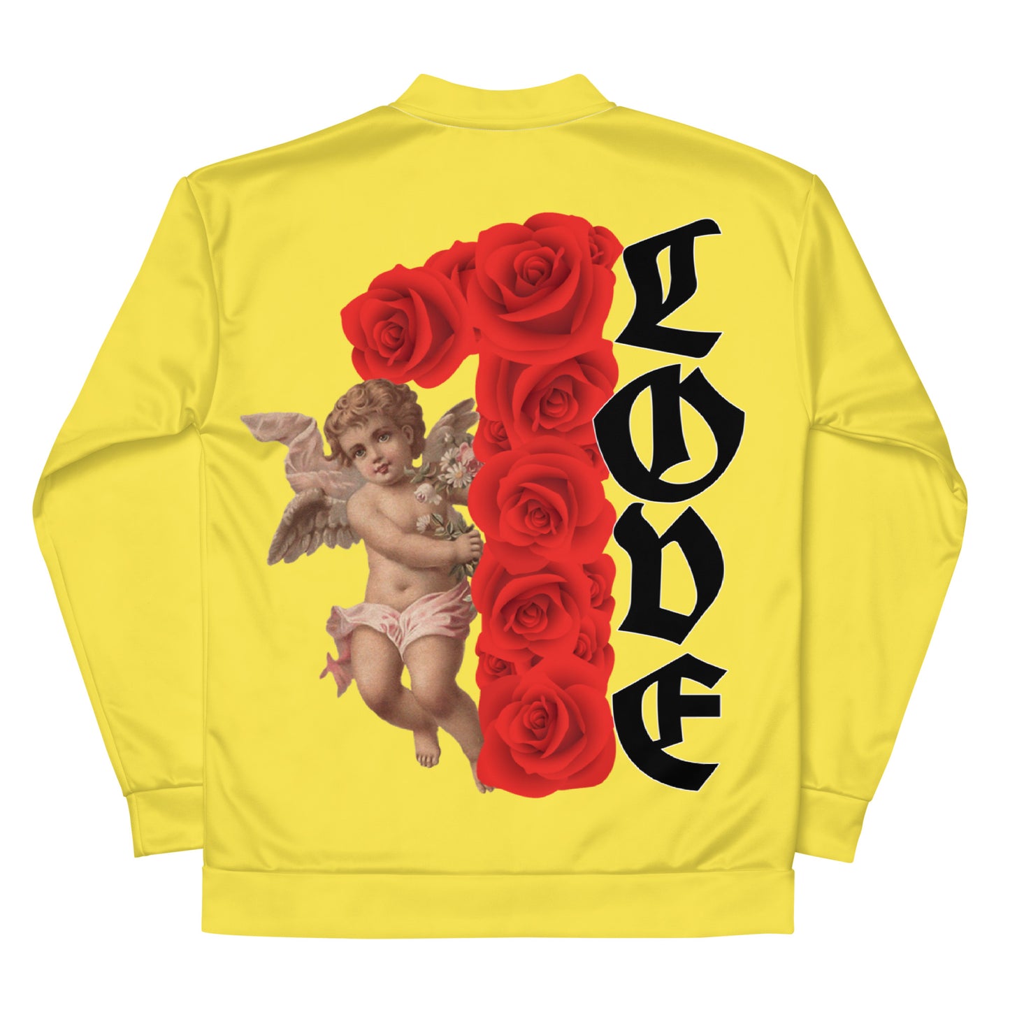 One Love Cupid yellow Unisex Bomber Jacket