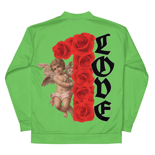 One Love Cupid green Unisex Bomber Jacket