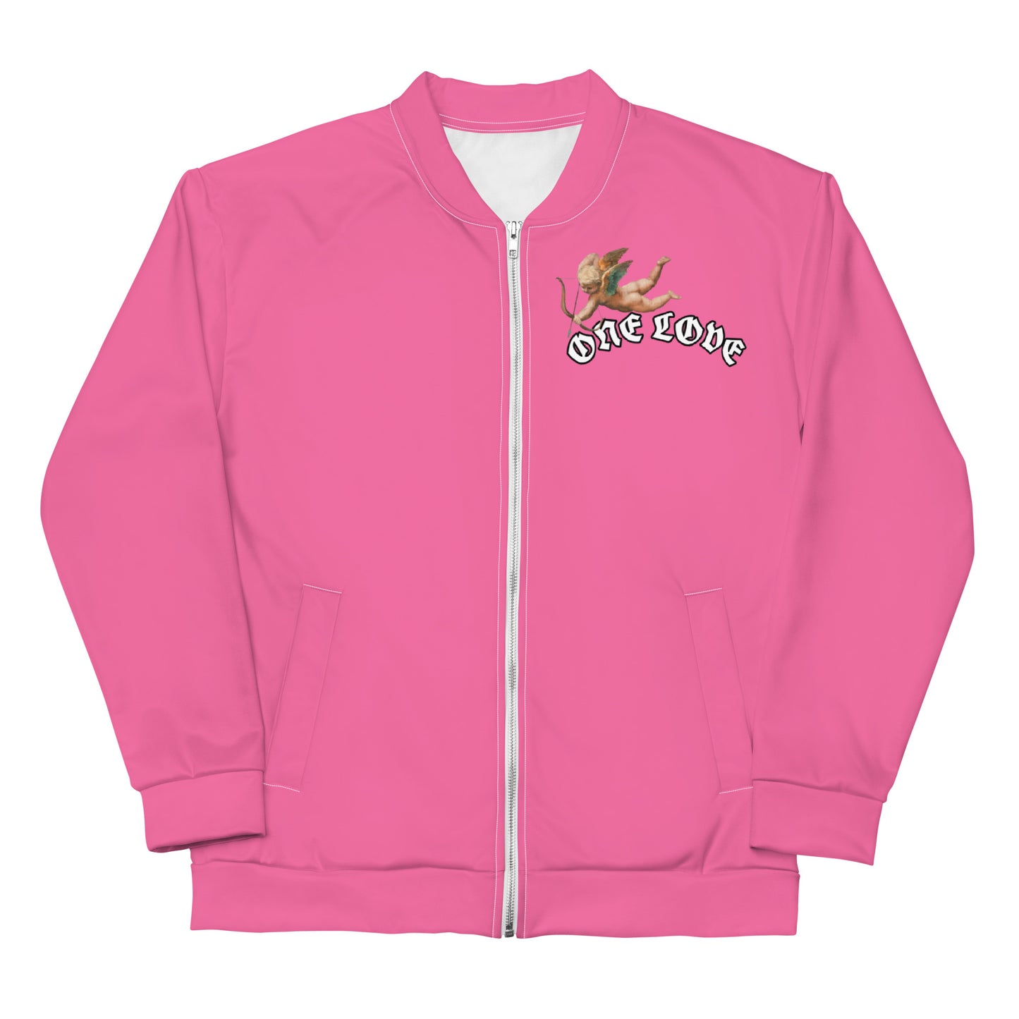 One Love Cupid pink Unisex Bomber Jacket