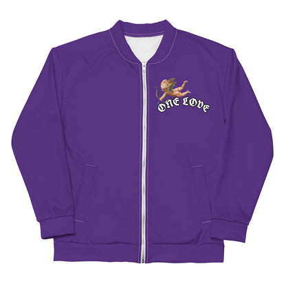 One Love Cupid purple Unisex Bomber Jacket