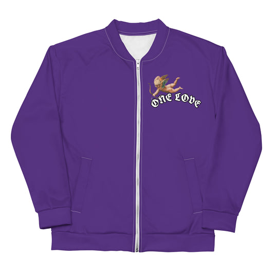 One Love Cupid purple Unisex Bomber Jacket