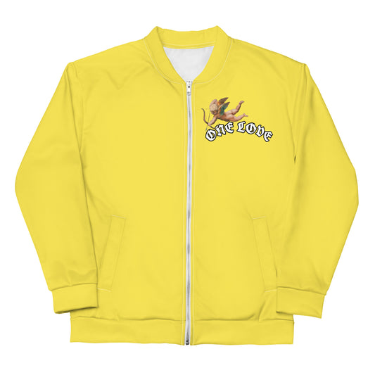 One Love Cupid yellow Unisex Bomber Jacket