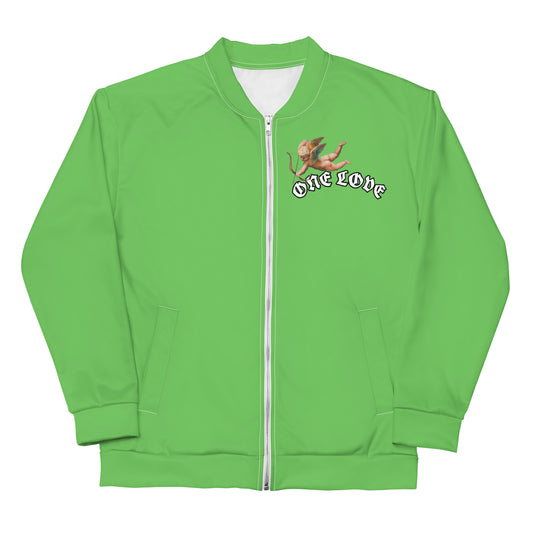 One Love Cupid green Unisex Bomber Jacket