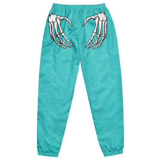 Unlimited Skeleton hands turquoise women’s track pants