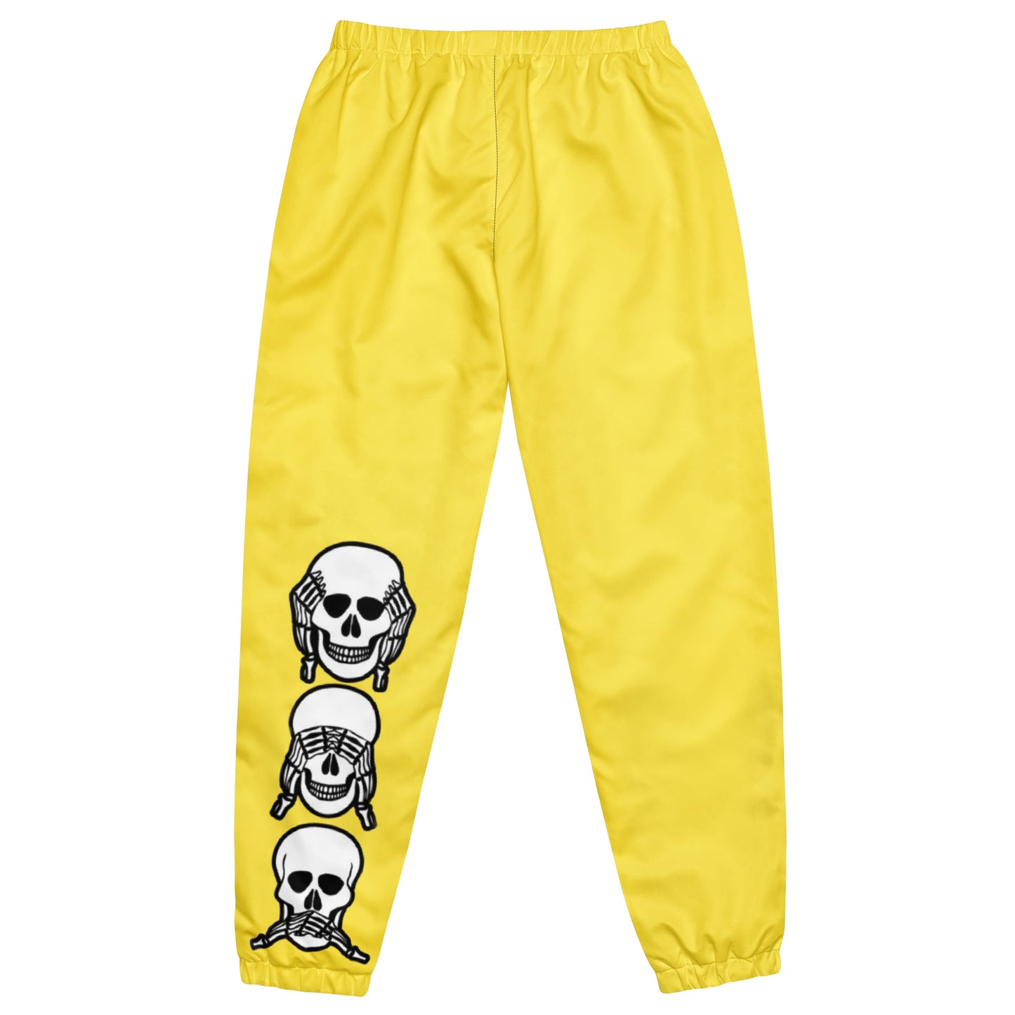 Unlimited Skeleton hands no evil yellow Unisex track pants