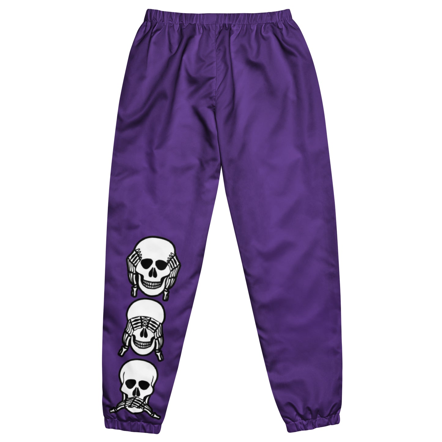 Unlimited Skeleton hands no evil Mens purple Unisex track pants