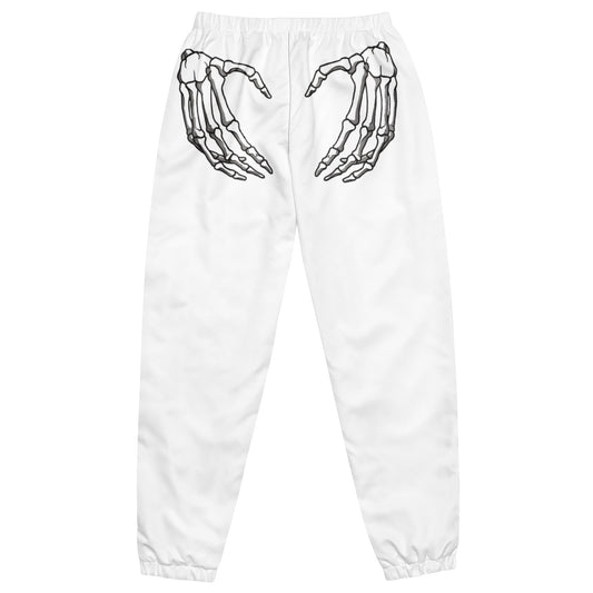 Unlimited Skeleton hands womens white Unisex track pants