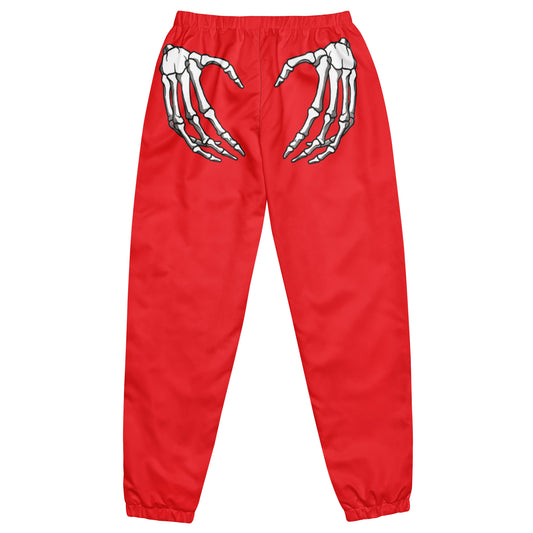 Unlimited Skeleton hands womens red Unisex track pants