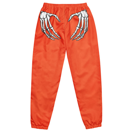 Unlimited Skeleton hands womens orange Unisex track pants