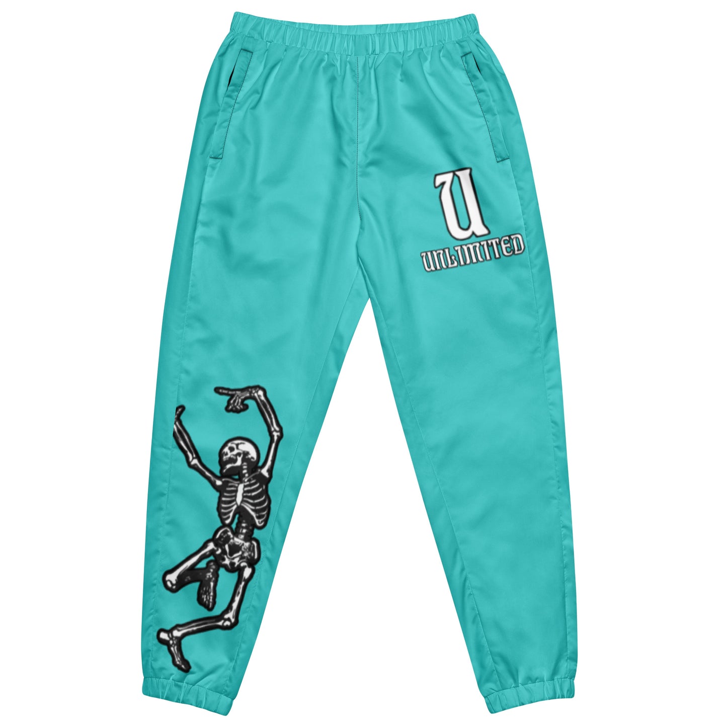 Unlimited Skeleton hands turquoise women’s track pants