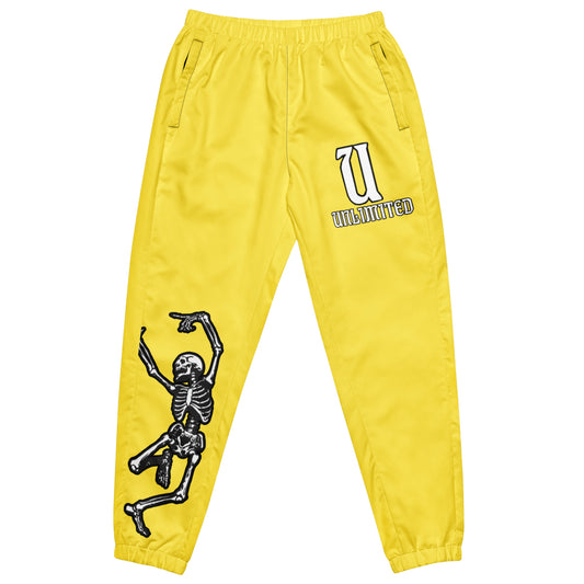 Unlimited Skeleton hands no evil yellow Unisex track pants