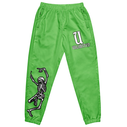 Unlimited Skeleton hands no evil Mens green Unisex track pants