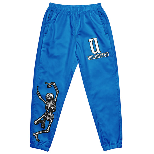 Unlimited Skeleton hands no evil Mens blue Unisex track pants