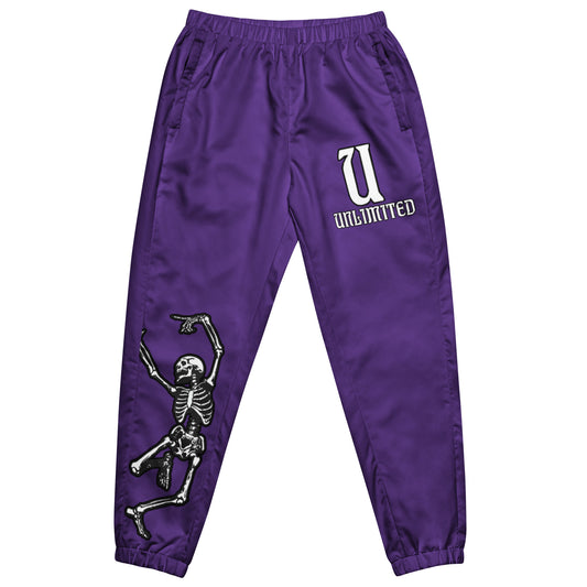 Unlimited Skeleton hands no evil Mens purple Unisex track pants