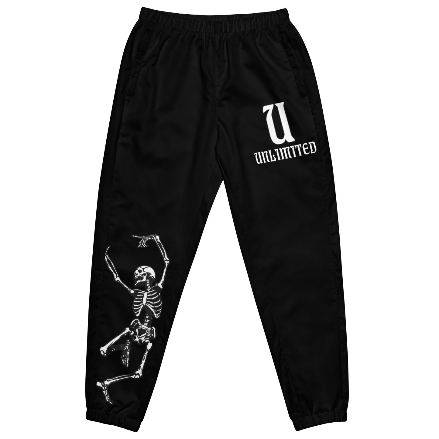 Unlimited Skeleton hands womens black Unisex track pants