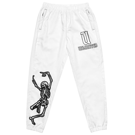 Unlimited Skeleton hands womens white Unisex track pants