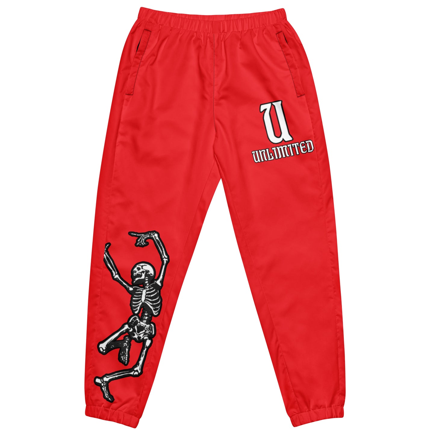 Unlimited Skeleton hands womens red Unisex track pants