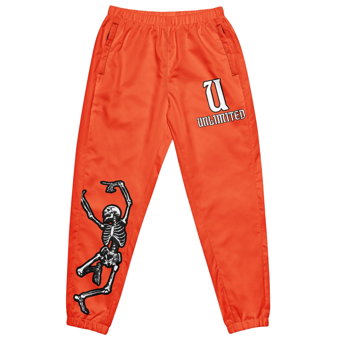 Unlimited Skeleton hands womens orange Unisex track pants