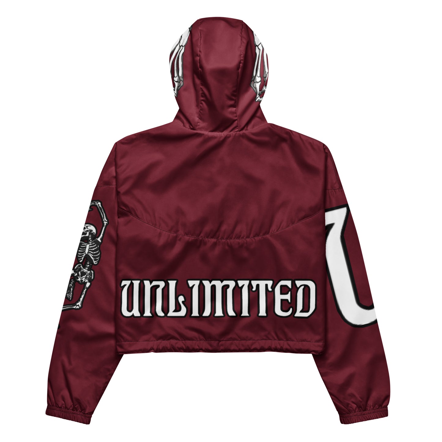 UNLIMITED burgundy Women’s cropped windbreaker