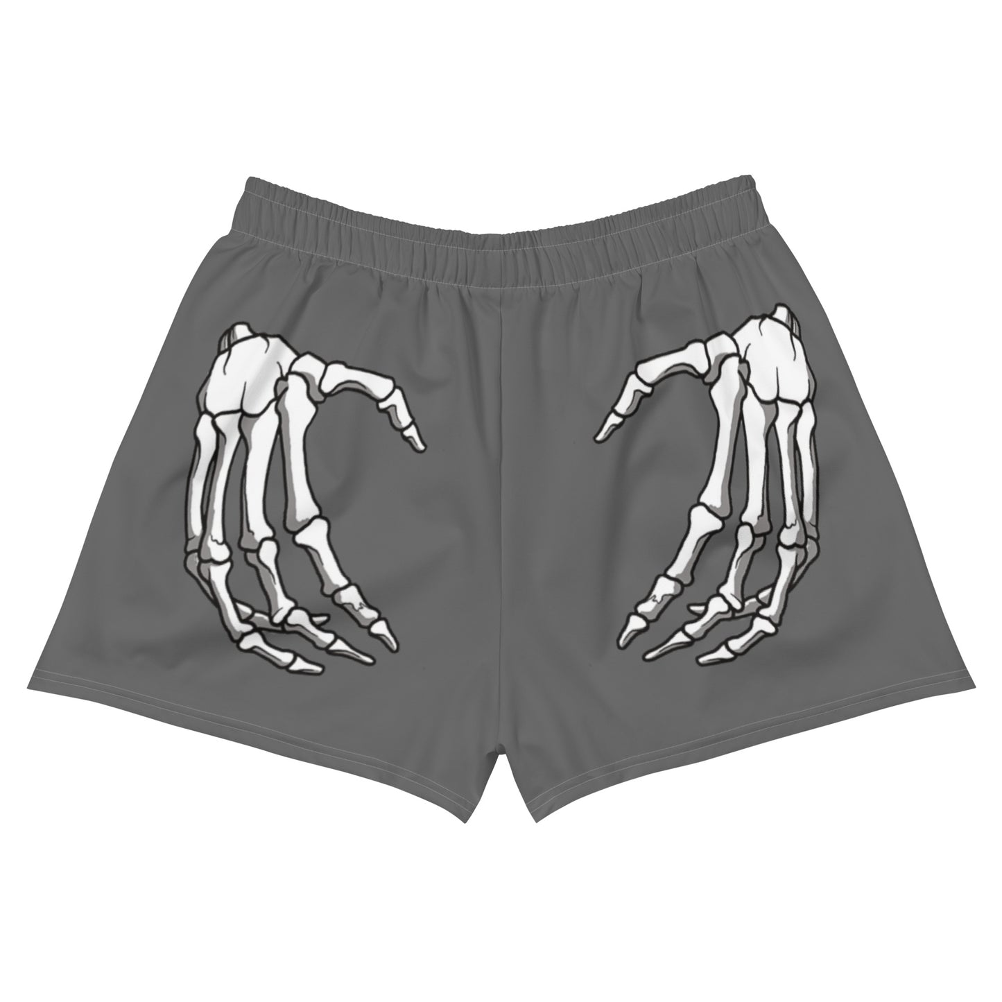 Unlimited Skeleton hands grey Women’s Recycled Athletic Shorts