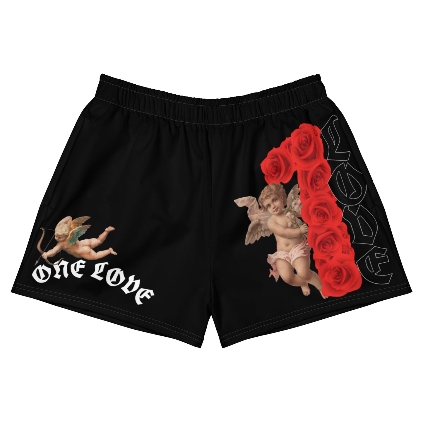 ONE LOVE Cupid Women’s Recycled Athletic Shorts