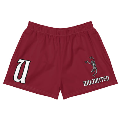 UNLIMITED burgundy Women’s Recycled Athletic Shorts