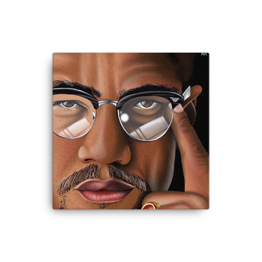 Malcom X Canvas Lashune Art