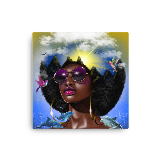 Afro Queen Canvas Lashune Art